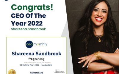 CEO of Frogparking, Shareena Sandbrook, awarded 2022 CEO of the Year honor