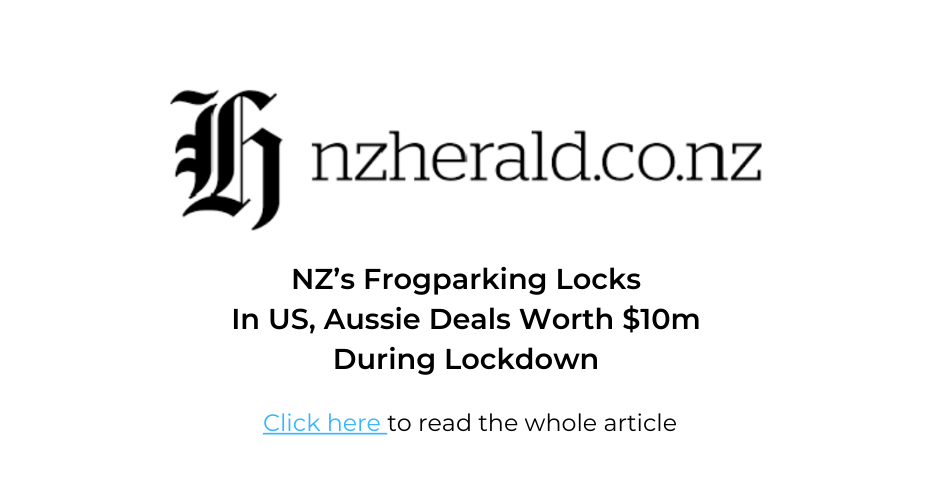 NZ Herald - NZ’s Frogparking Locks In US, Aussie Deals Worth $10m During Lockdown